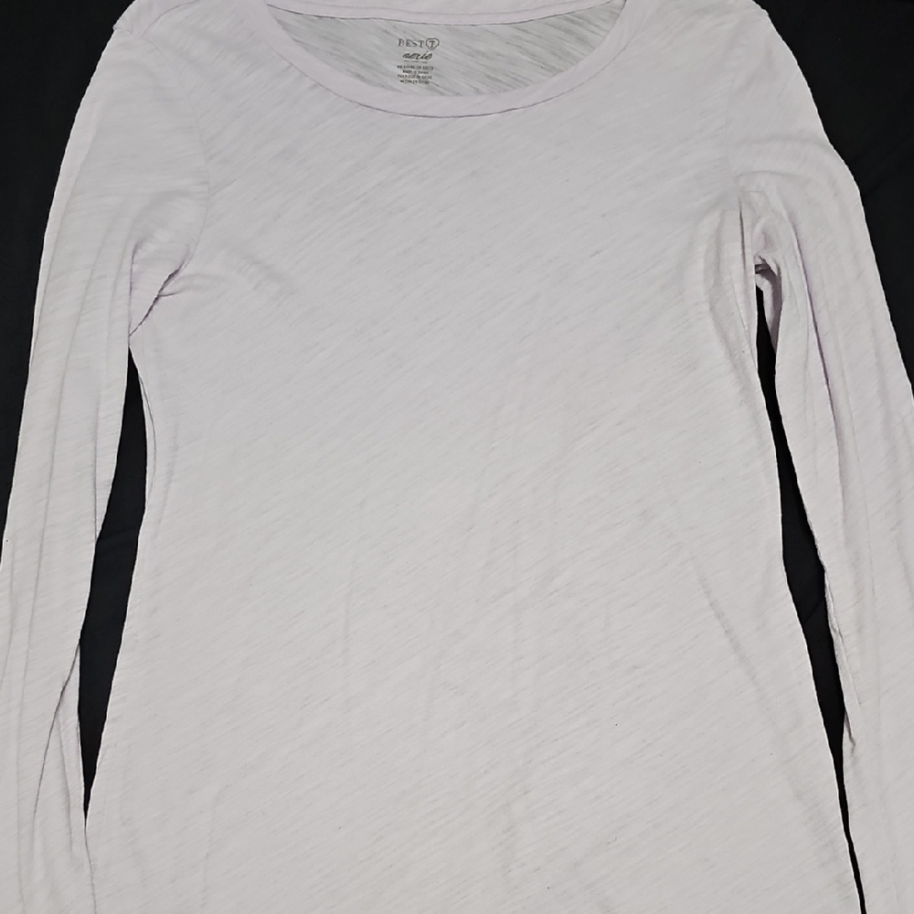Aerie Light Purple Long Sleeve Tee